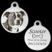 Classic Staffordshire Terrier Engraved 31mm Large Round Pet Dog ID Tag